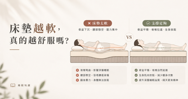 床墊要選硬的還是軟的？先搞懂骨盆支撐力，才是全身放鬆關鍵